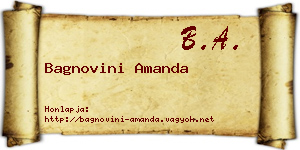 Bagnovini Amanda névjegykártya